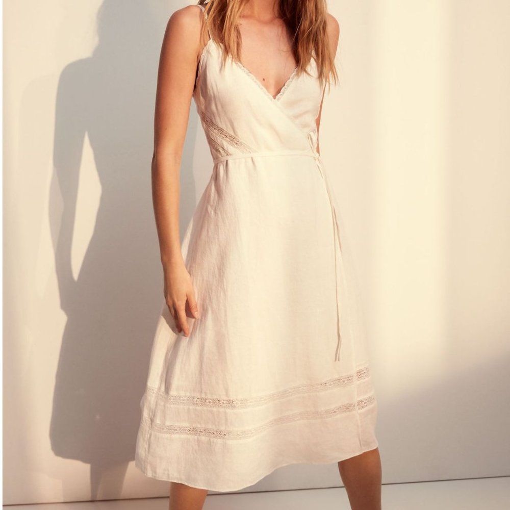 Aritzia Cream Midi Dress
